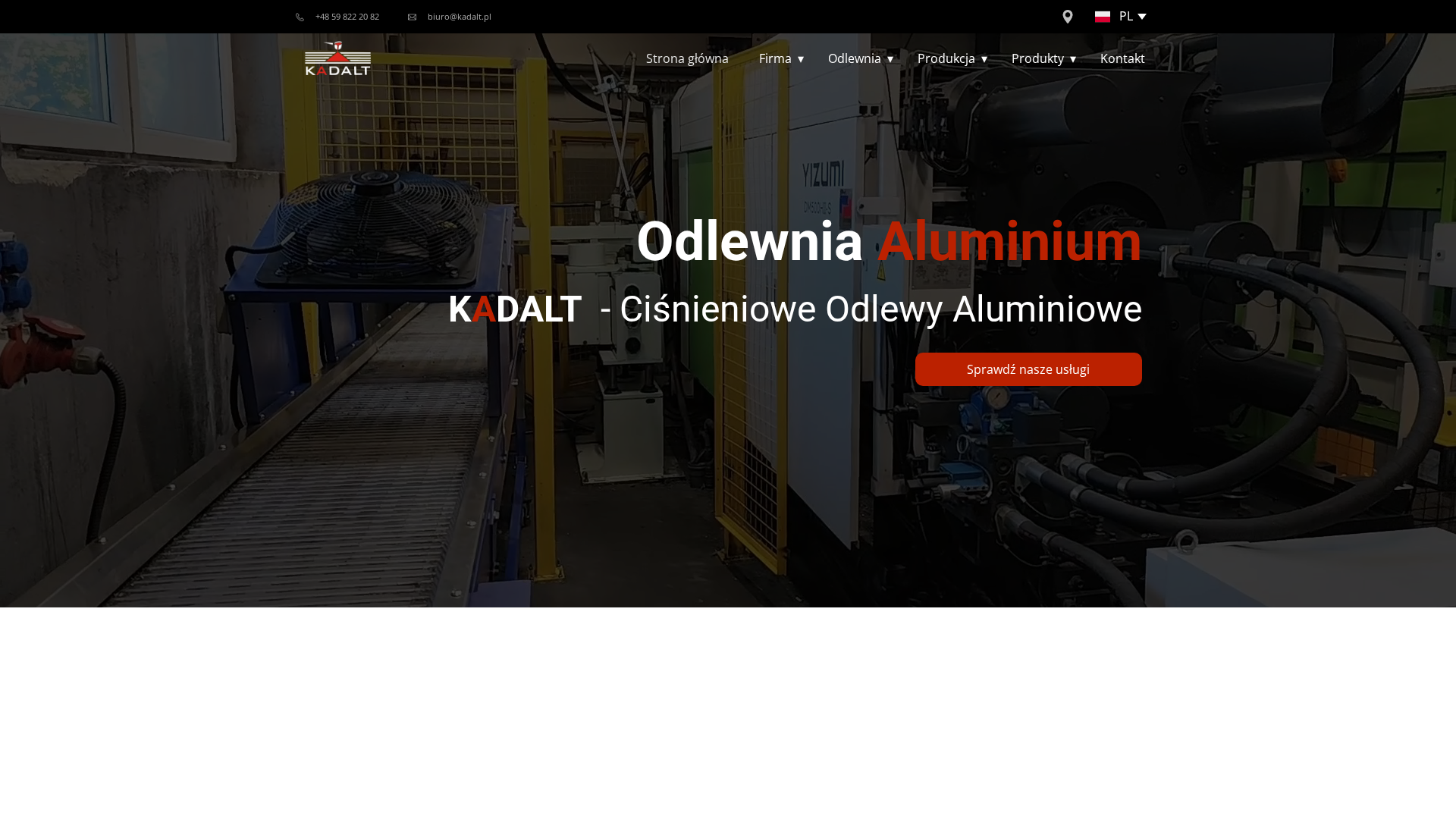 Podgląd strony Odlewnia metali Kadalt